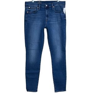 GAP True Skinny Mid Rise Stretch Jeans Women's Size 33 Tall / 16T Denim Casual